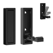 2 PCS Heavy Duty Square Folding Wall Hooks Zinc Alloy Black Towel Hanger