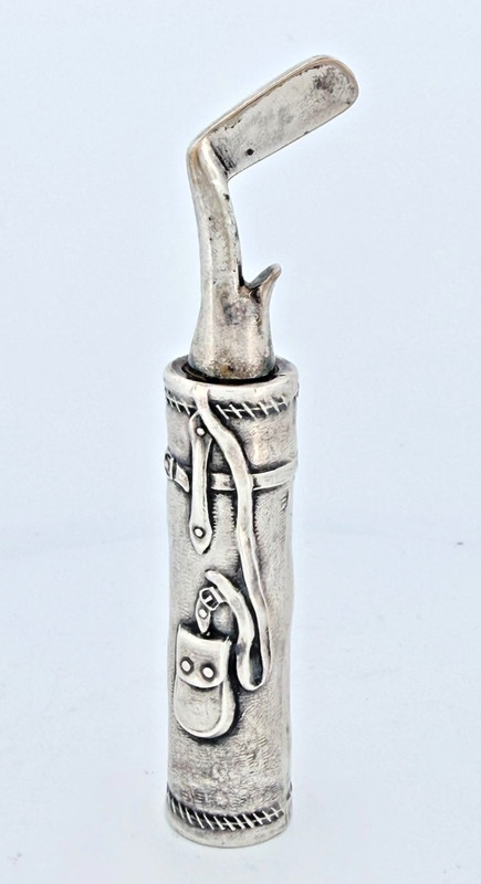 Vintage Mid Century Sterling Golfers Bottle Opener & Corkscrew #121803 *41 Grams