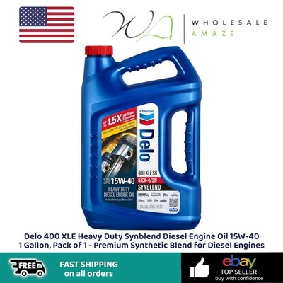 Delo 400 XLE Heavy Duty Synblend Diesel Engine Oil 15W-40 1 Gallon, Pack of 1