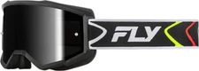Fly Racing 37-51537 Zone Goggle Black/White w/Black Mirror/Smoke Lens