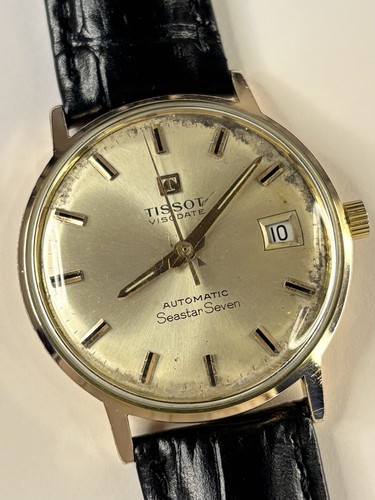 TISSOT Visodate Seastar Vintage 1970’s Men’s Automatic Gold Dress Watch - Picture 3 of 5