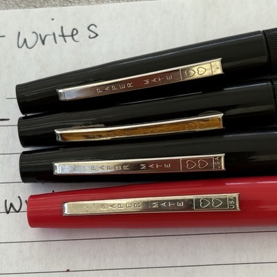 Vintage 1980's Paper Mate Flair Felt Tip Pens Lot of 4 Black & Red