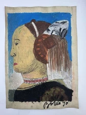 Fernando Botero COA Art Painting Original Drawing Vintage Paper Signed