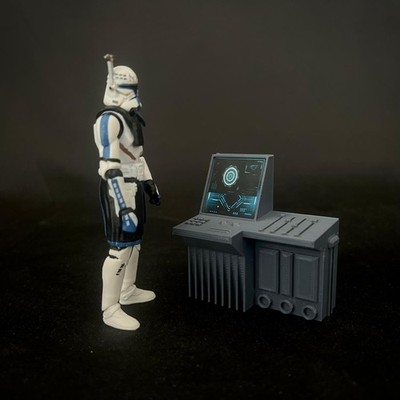 Custom Computer Console #2 for 3.75 IN (1:18) Figure Diorama