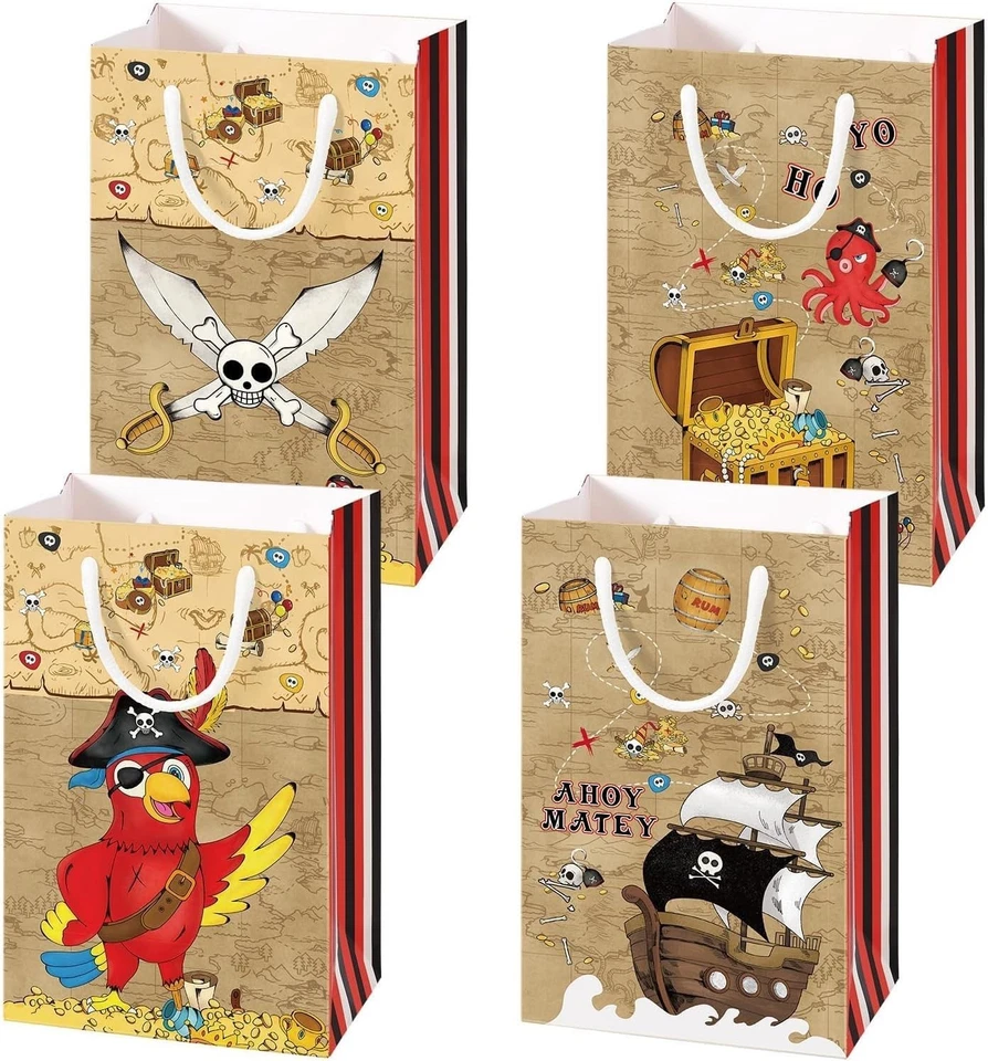Bolsas de fiesta pirata inspiradas en el tesoro - 16 bolsas de regalos para celebraciones Foto 3 de 4