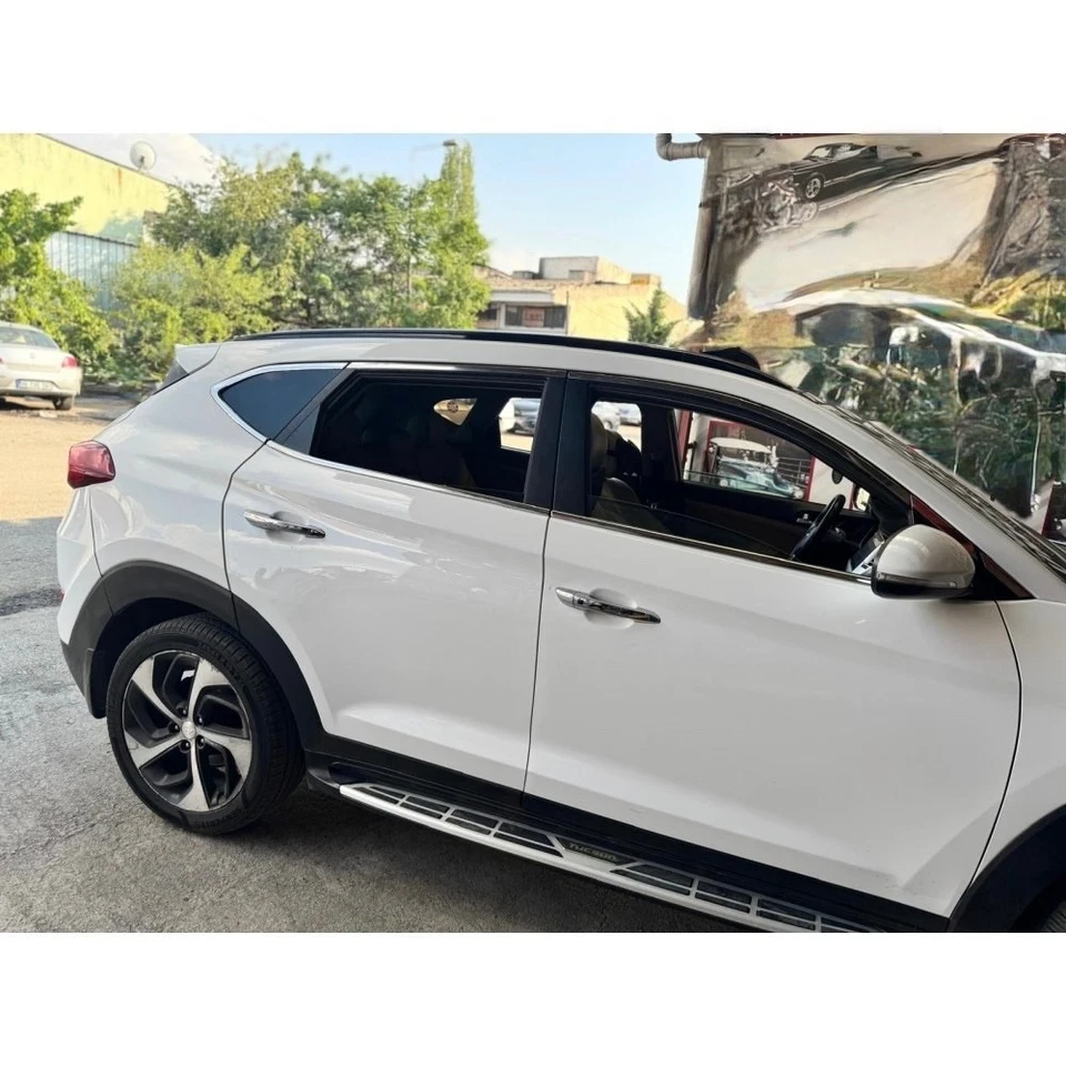 Juego completo de molduras de ventana cromadas para Hyundai Tucson 2015-2019 Foto 4 de 4