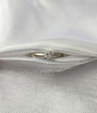 14 KT White Gold  Princess Cut 0.25 CT diamond Ring Size 8