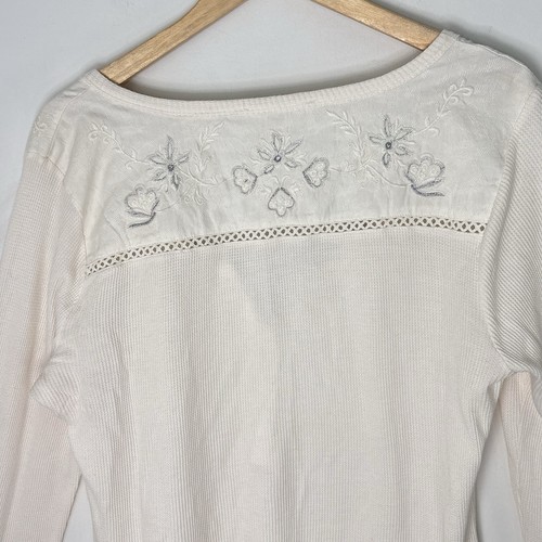 IDYLLWIND Miranda Lambert Waffel Henley Thermo Shirt Western Boho Neutral Gr. XL - Bild 15 von 23
