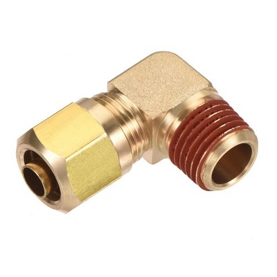 Brass Elbow Compression Tube Fitting 1/4NPT x 3/8'' Tube OD Coupling Adapter