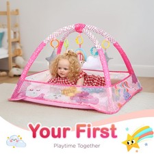 4in1 Krabbelmatte Krabbeldecke Spielmatte Spielbogen Baby Erlebnismatte Bällebad