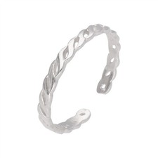 Offener Ring Sterlingsilber gedreht verstellbar