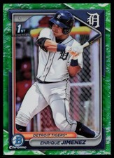 ENRIQUE JIMENEZ 2024 BOWMAN CHROME PROSPECTS LUNAR GLOW REFRACTOR RC DETROIT