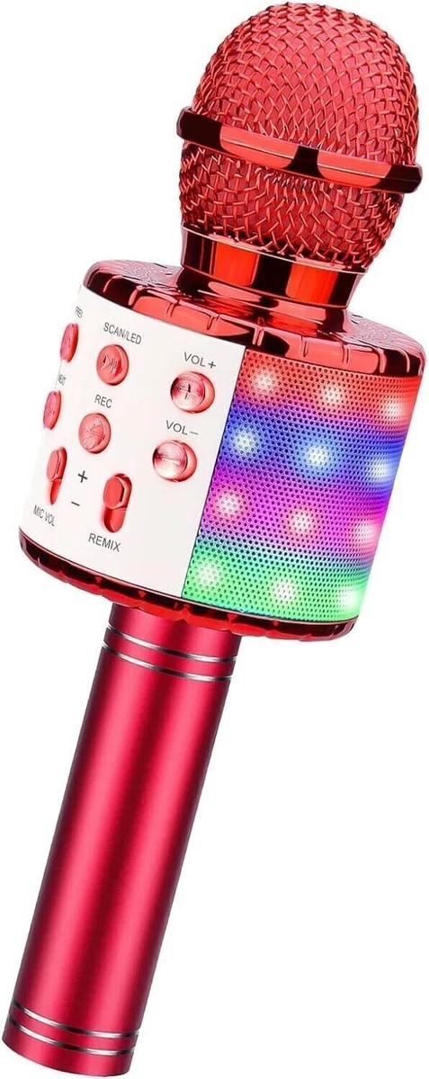OBEST Microfono Bluetooth Per Bambini Con Manico Rimovibile - 2 In 1: Microfono E Casseportatile - Ricaricabile USB - Regalo Musicale