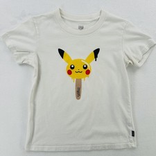 Pokemon Pikachu Shirt Youth XS White UTGP Graphic Tee Short Sleeve Pokeball 2019