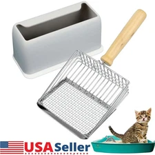 Cat Litter Scooper Metal Scoop Sifter Deep Shovel Cleaner Tool for Cleaning Box