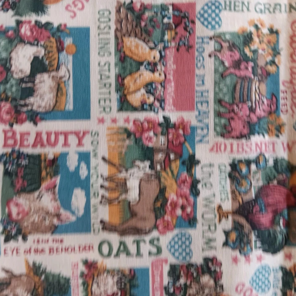 Sharon Kessler Concord Farm Animal Cotton Fabric Ruffled Feathers 1+ Yards - Image 4 of 4