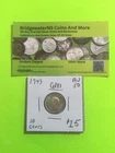 1943 Canadian 10c Dime .8 Silver George VI  AG  HIGH GRADE.  TRENDING AT $15