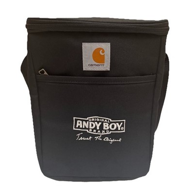Carhartt Signature Series Andy Boy Black/ Gray Cooler Lunchbag 11x8x6 Adj Strap