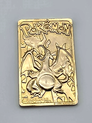 99 Burger King Pokémon Charizard 23K Gold Plated Metal Card