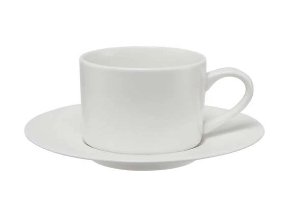 Maxwell & Williams – Tazza Da Tè Bianca In Porcellana Con Piattino, Monoporzione, Elegante E Minimalista