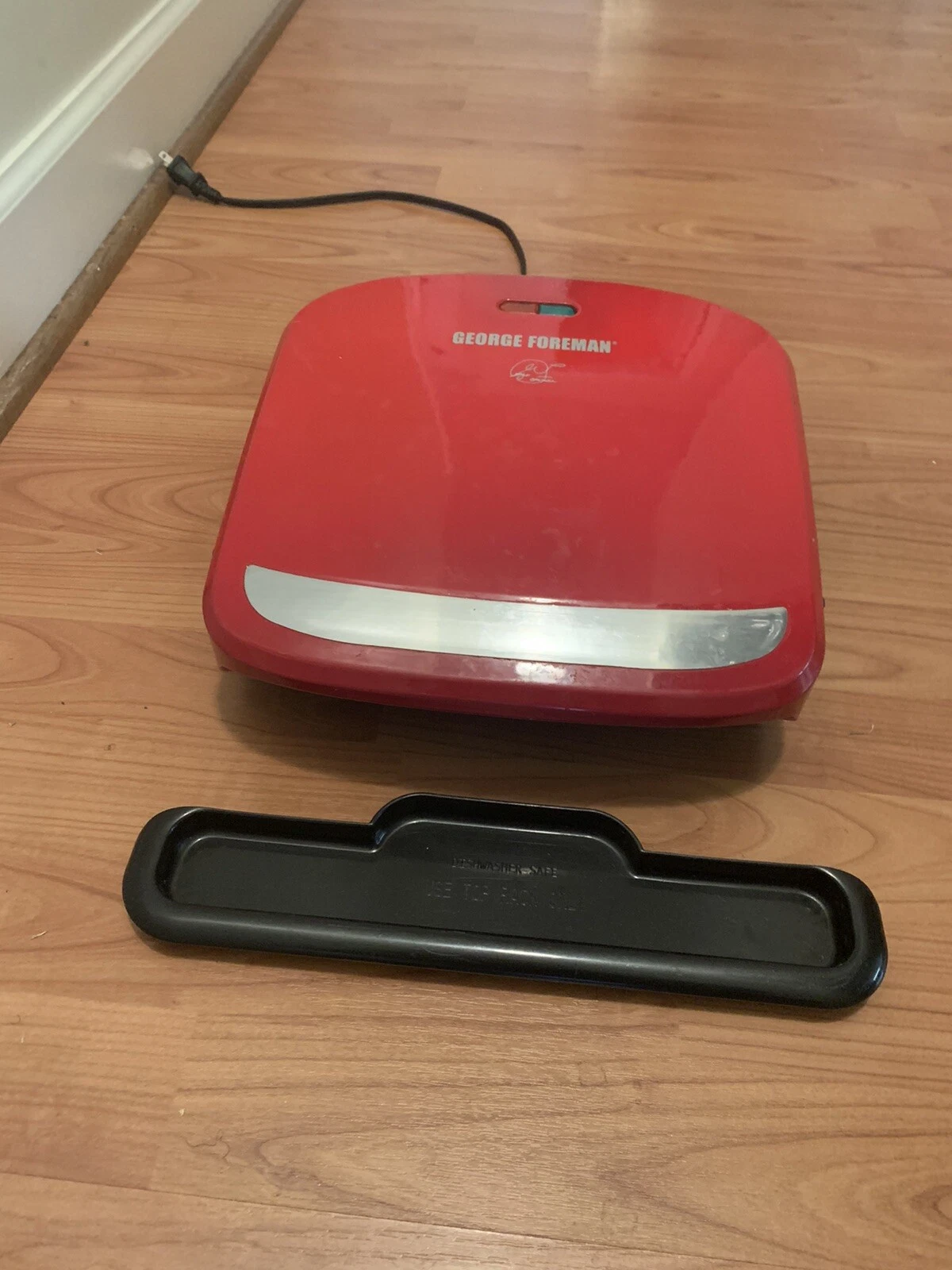 George Foreman 4-Serving Grill & Panini Removable Plates Red