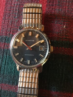 Vintage Mens Diantus Manual Wind Swiss Watch