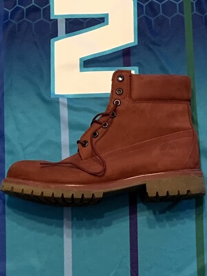 Timberland Maroon Moon Suede Leather Boots Mens US Size 10.5