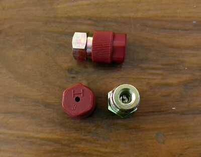 Two 603S Steel Straight 3/8-24 High Side Retrofit Service Valve Port Adapters