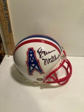 NFL HOUSTON OILERS BRUCE MATTHEWS SIGNED MINI HELMET with BECKETT COA