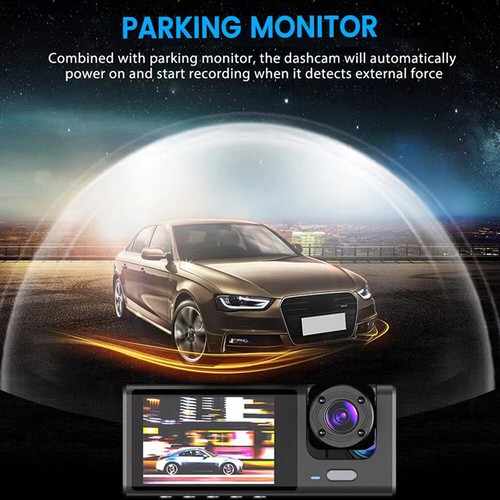 3 Lens Dash Cam HD 1080p Car Front/Rear/Inside Video Recorder Camera G-sensor - Picture 16 of 35