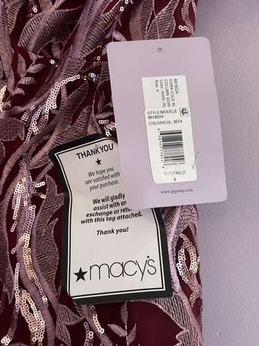 JS Collections Women's Cora Cold Shoulder Column Gown Size 4 NWT - Picture 8 of 9