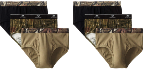 Mossy Oak Mens Briefs Size XL (40-42) Camo Camouflage Underwear 6 Briefs