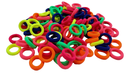 Mini lazos elásticos suaves de tela de jersey bobble para el cabello bandas para el cabello escolares - Imagen 14 de 86