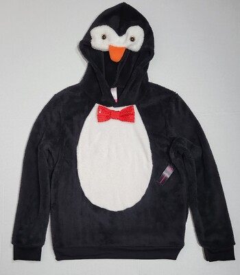 Penguin Hoodie Sweatshirt Girls Size L/G [11-13] New