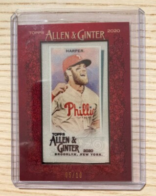 Bryce Harper 2019-20 Topps Allen & Ginter /10 Mini Framed Cloth PHILLIES