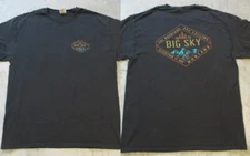 Big Sky Montana Mountains National Park Shirt Mens XL Black Red Long Sleeve