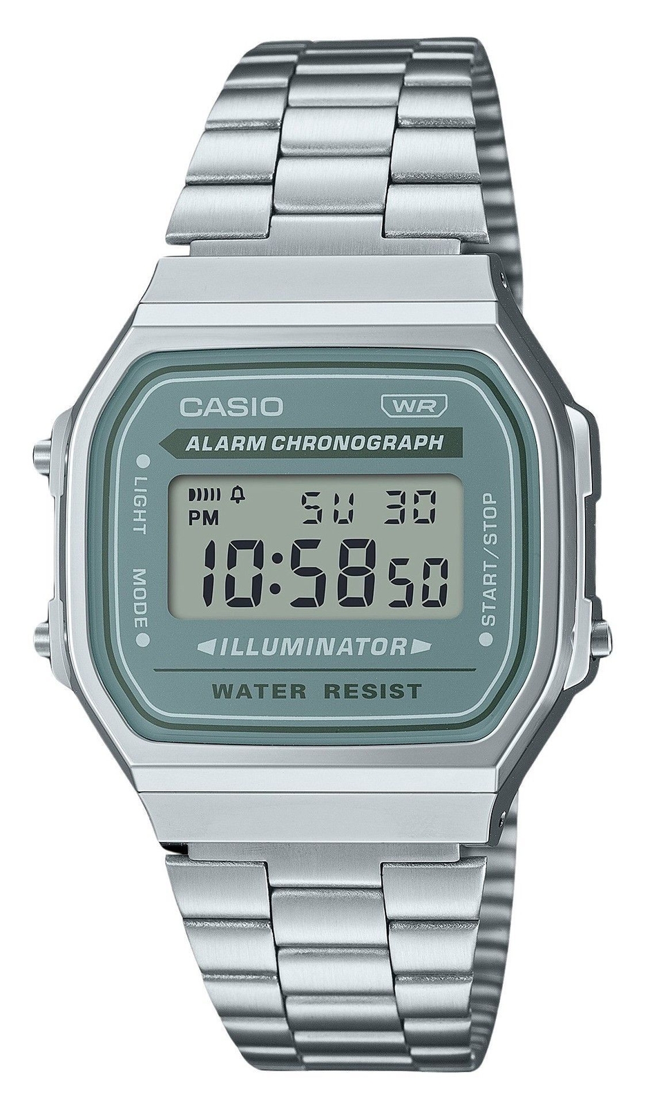 Casio Vintage Digitale Sveglia Cronografo Illuminator A168WA-3A Orologio da Uomo