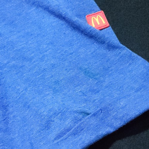 McDonalds Hamburgers First Edition T Shirt Sz M-R Blue Capped Sleeves (Ethiopia) - Picture 4 of 6