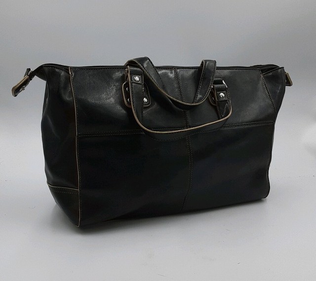 Cole Reaction Black Leather Ladies Purse Carry Tote Bag Very
