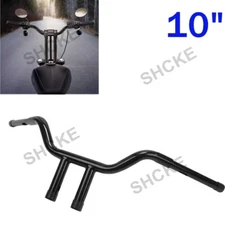 Fat 1-1/4" Chrome 10" Rise Pullback T-Bars Handlebars Fit For Harley Motorcycle