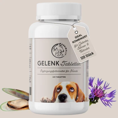 Gelenktabletten für Hunde - Grünlippmuschel, MSM, Teufelskralle Gelenk 120 Stück