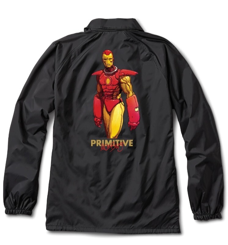 Primitive Skateboarding Apparel Mens Marvel X Moebius Iron Man