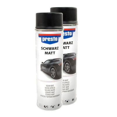 Presto Felgenspray Schwarz matt Rallye Spray Lackspray 428955 2x 500ml Sprühlack