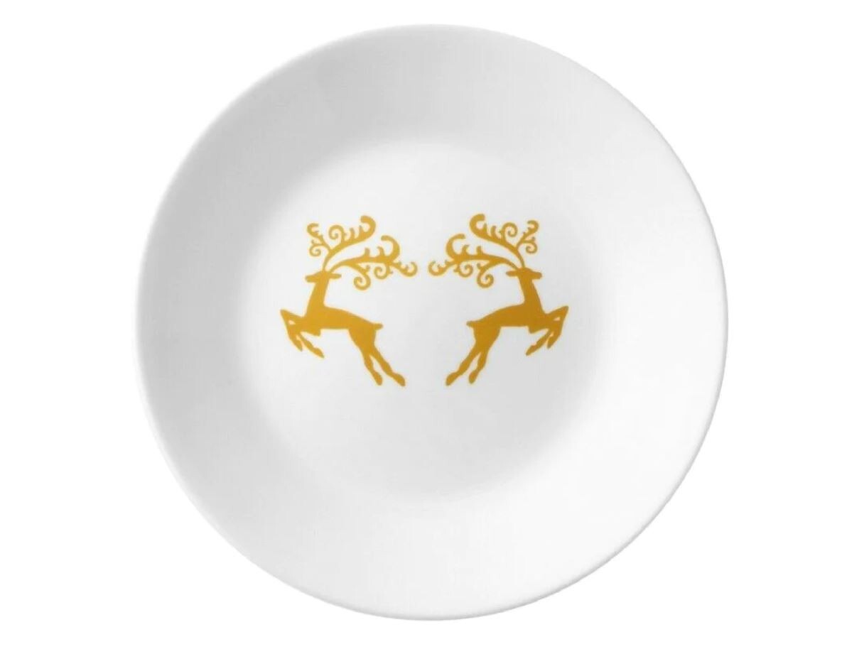 Rare Set of 6 + 6 Corelle DANCER & PRANCER Dinner & Dessert Plates
