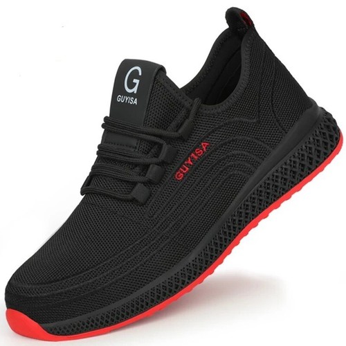 Zapatos de seguridad transpirables para hombre con tapa de acero antideslizantes zapatos de trabajo - Imagen 10 de 10