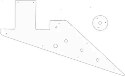 WD Custom Pickguard For Left Hand Gibson 1958-1959 And 1962-1963 Flying V Korina