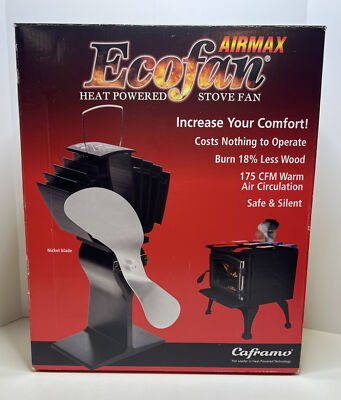 Ecofan 812AM-KBX Heat Powered Stove Fan, Black | eBay