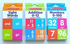 Flash Cards - Sight Words / Addition 0-12 / Numbers 0-100 - 3 Pack Bundle - New