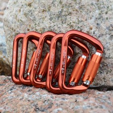 5 PACK Rock Climbing Carabiner 30KN Heavy Duty Auto Locking 23mm Large Gate CE
