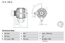 Bosch 0986084690 Alternator